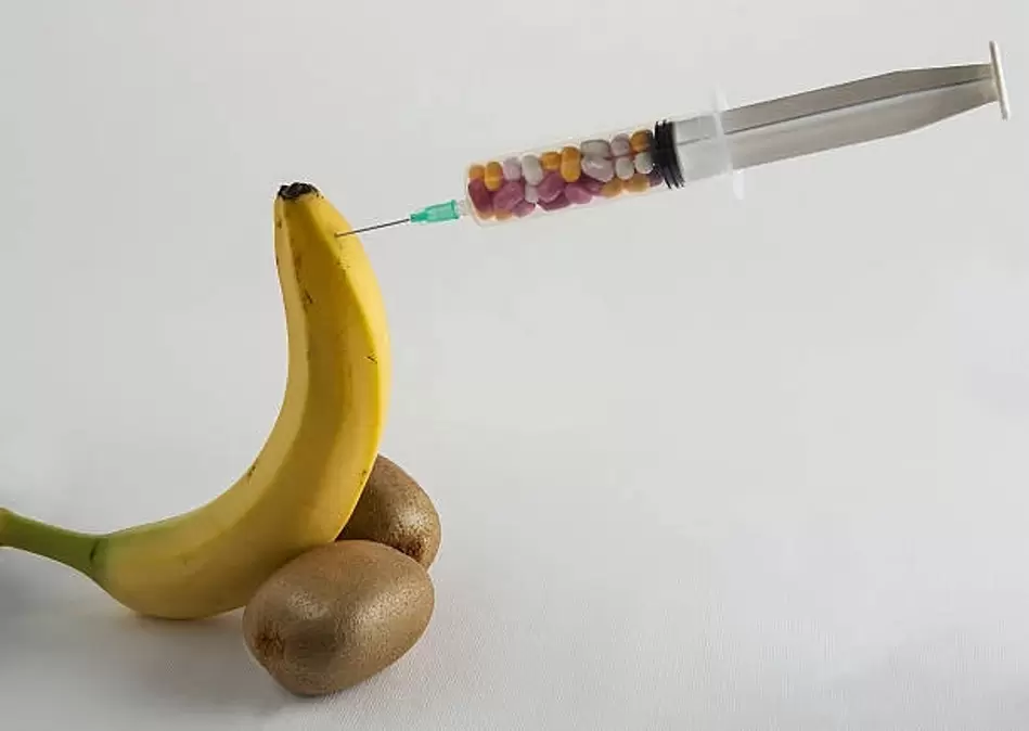 In the example of bananas, the penis is enlarged by injection