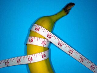 bananas and centimeters symbolize an enlarged penis
